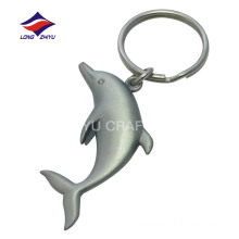 Customized matte nickel souvenir cute dolphin keychain